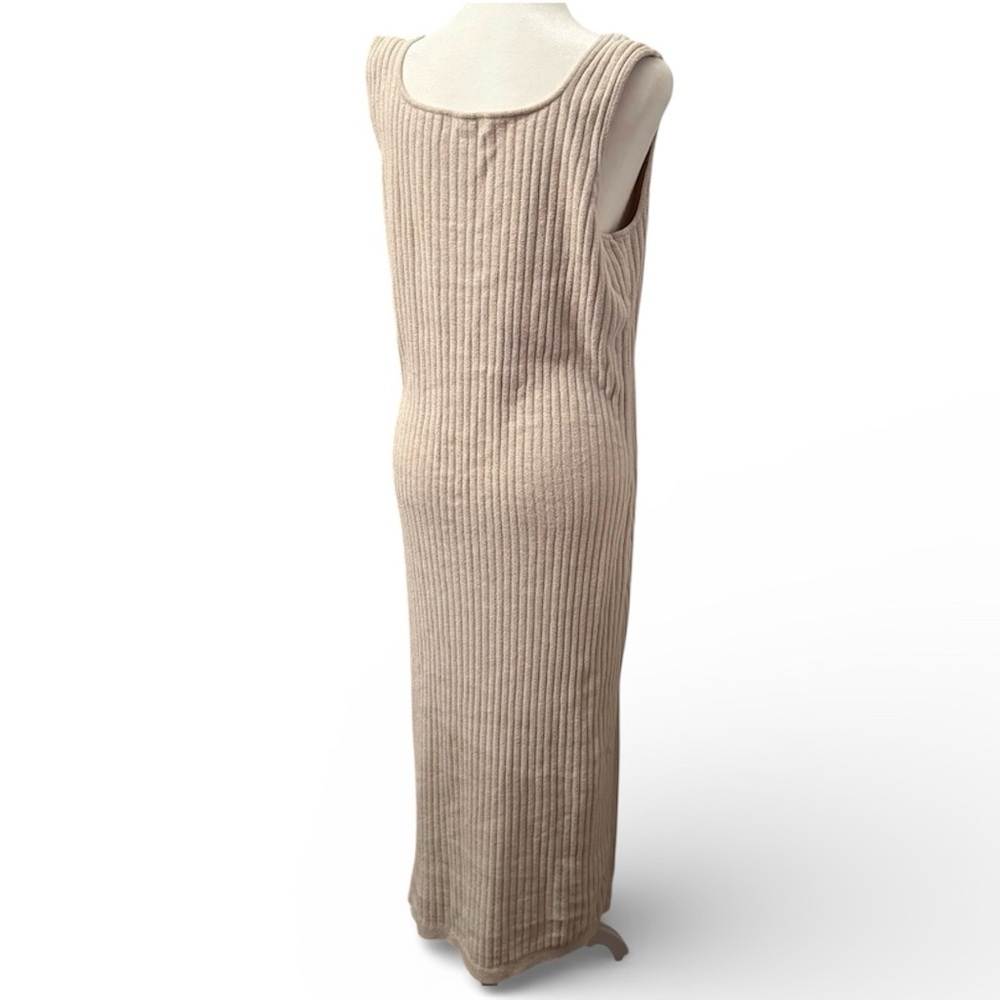 Barefoot Dreams Cozy Chic Ultra Lite Rib Nightgown Cream Ribbed Maxi Dress XL - Picture 8 of 10